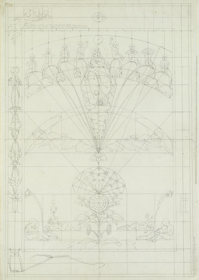 Compositional study for The Night, 1803 by Philipp Otto Runge